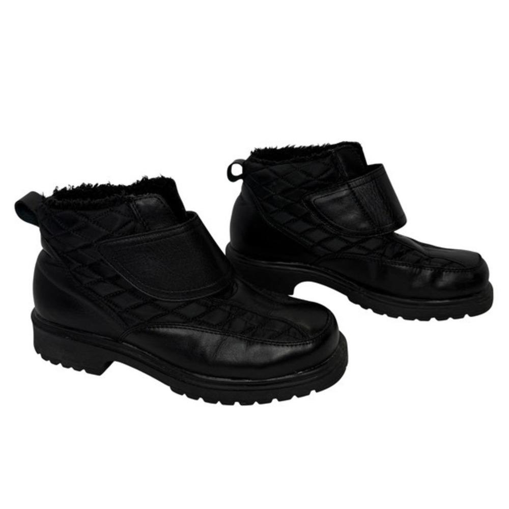 Propet Chermona Womens Blk Chunky Faux Fur Ankle Waterproof Winter Boots 7 90s - Picture 2 of 9